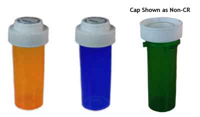 Prescription Palm-N-Turn Child Resistant Vials and Caps